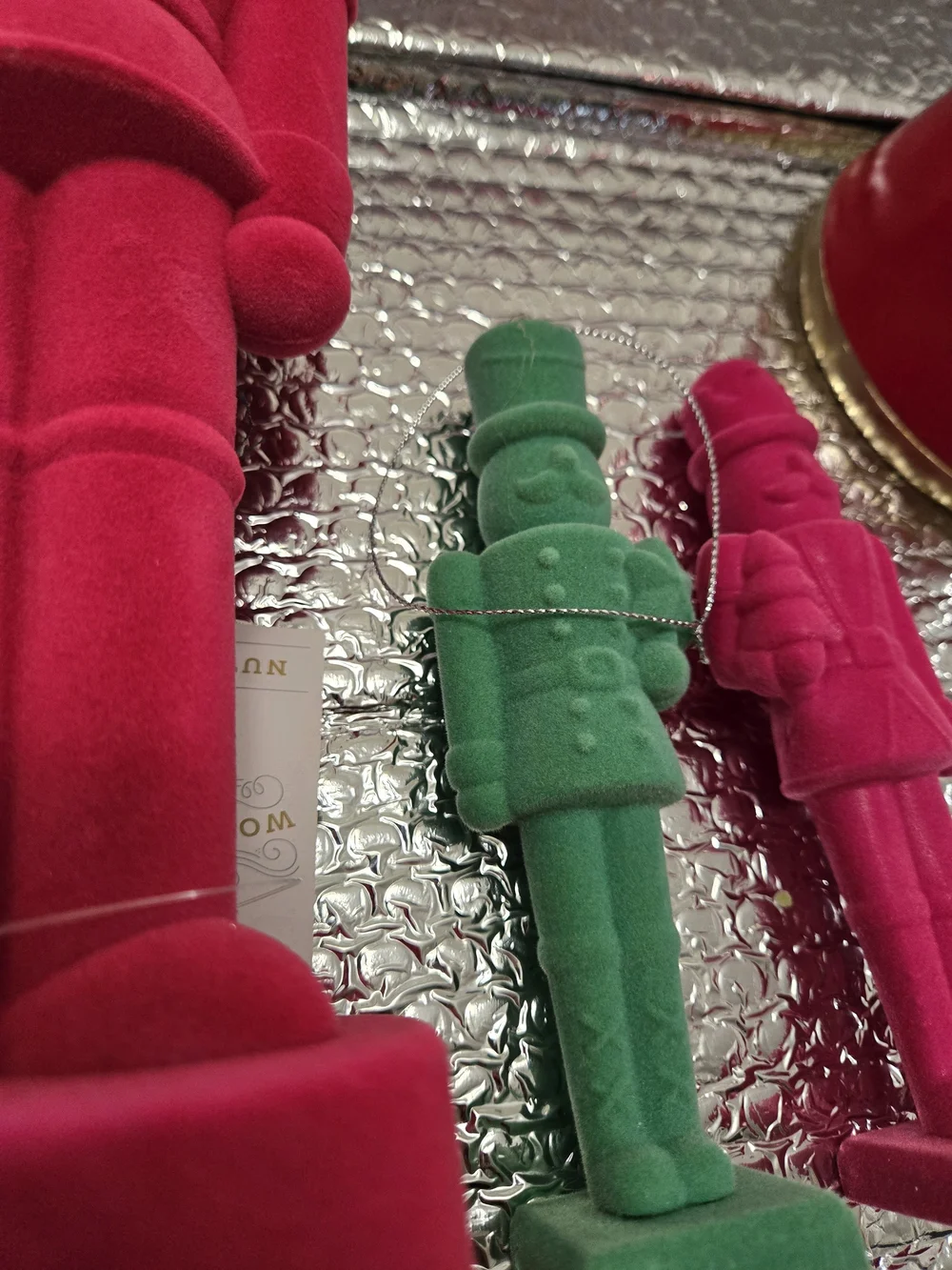 Pink Velvet Nutcracker Figurine Set - Chritmas Decore